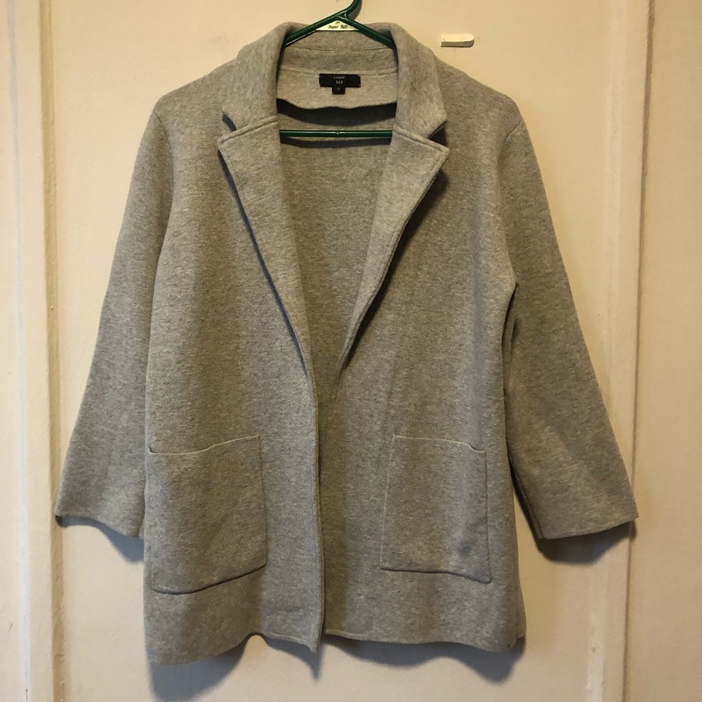 Grey J.Crew Eloise Sweater Blazer
